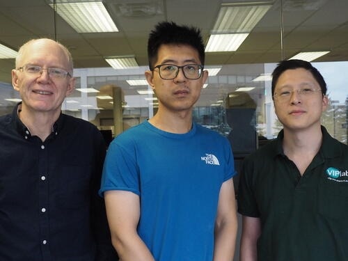 The PlasticNet research team (L to R): Dr Wayne Parker, Frank Zhu, and Dr Alexander Wong. Image Credit: University of Waterloo