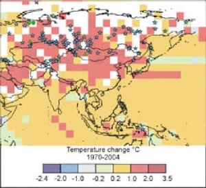 Physical and Biological Systems Across the Earth Affected by Warming Temperatures