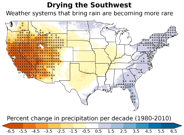 Human-Caused Climate Change Makes Southwestern United States Drier