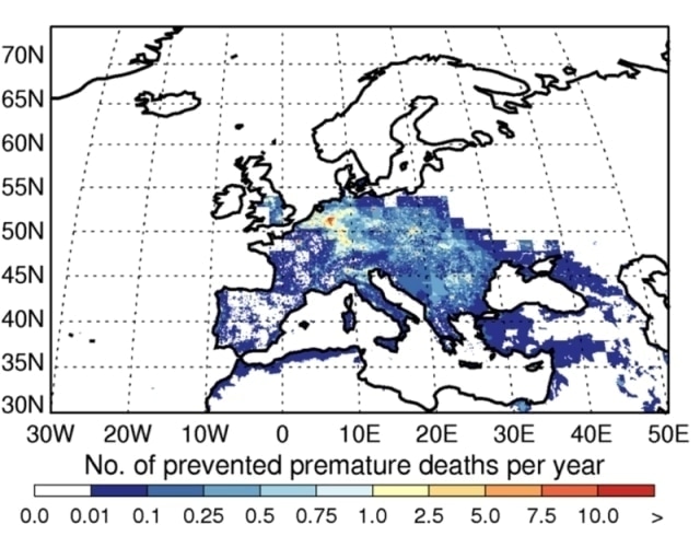 Introduction of European Union Policies and New Technologies Reduces Air Pollution